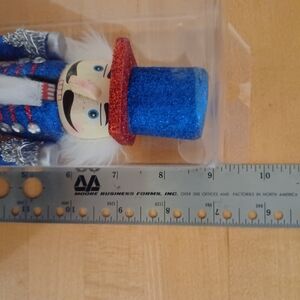 Blue and Red Nutcracker Figurine